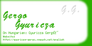 gergo gyuricza business card